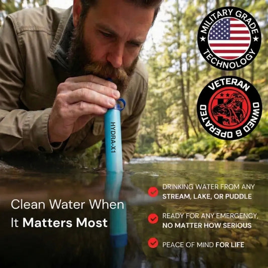 Clarixa HYDRA-X1 EMERGENCY WATER FILTER STRAW (400 GAL)