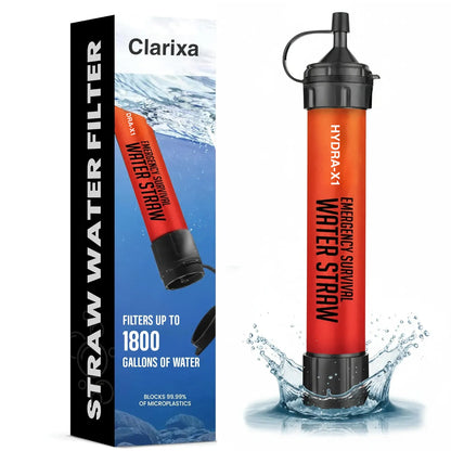 Clarixa HYDRA-X1 SURVIVAL Straw™ - Emergency Water Filter