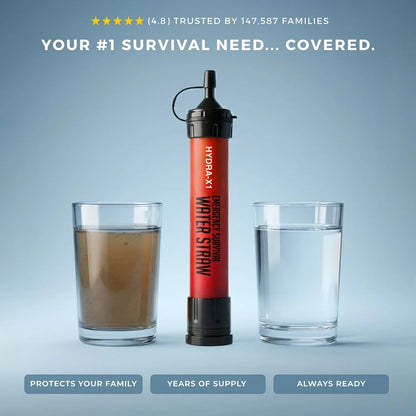 Clarixa HYDRA-X1 SURVIVAL Straw™ - Emergency Water Filter